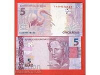 BRAZIL BRAZIL 5 Rial HERON issue issue 201* NEW UNC