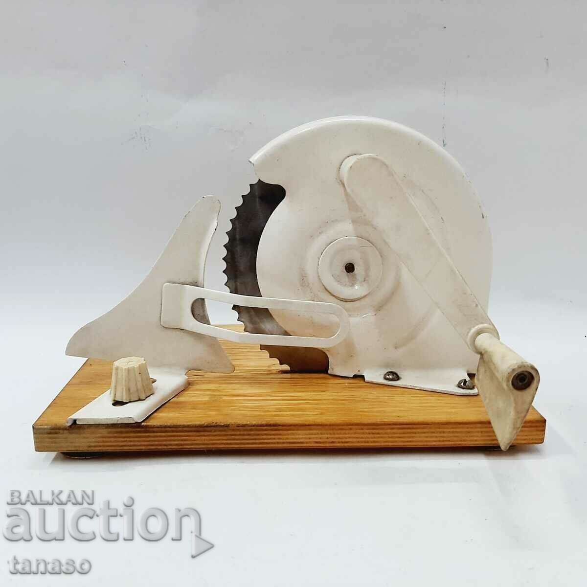 Old manual bread and appetizer slicer