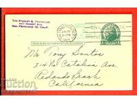 Carte de călătorie SUA cu 1 + 2 CENTS Reprint - 1952