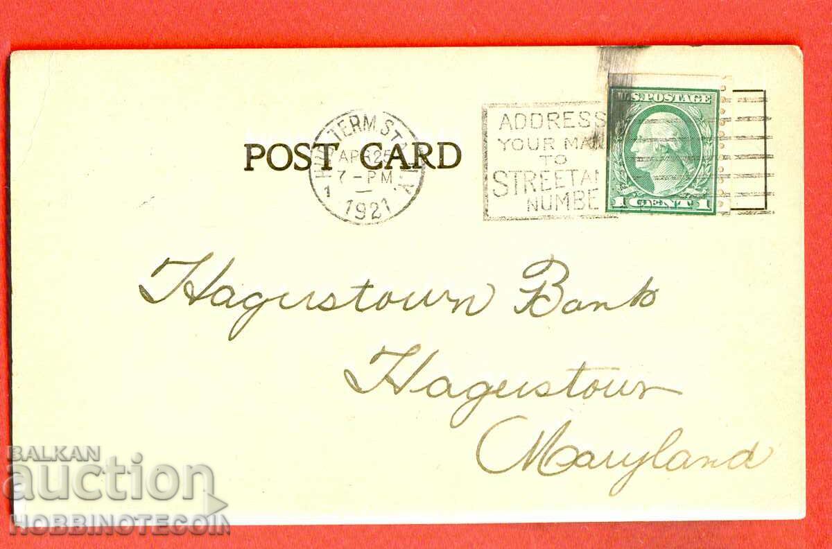 Ταξιδιωτική κάρτα ΗΠΑ με 1 CENT - 1921