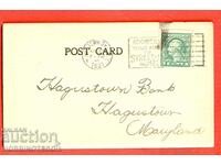 САЩ пътувала картичка с 1 ЦЕНТ - 1921
