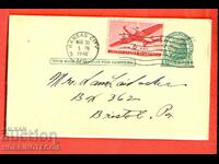 SUA ANGLIA a călătorit AIR CARD cu 1 + 6 CENTI - 1948