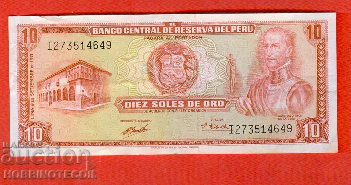 PERU PERU 10 tălpi - număr - numărul 1975