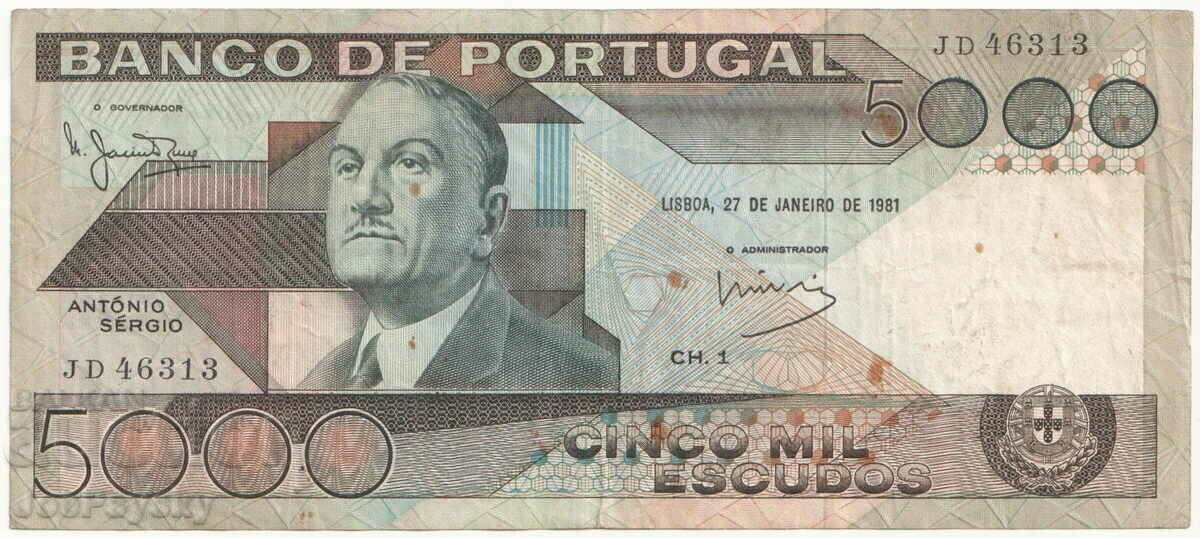 Portugalia - 1981 - 5000 escudo