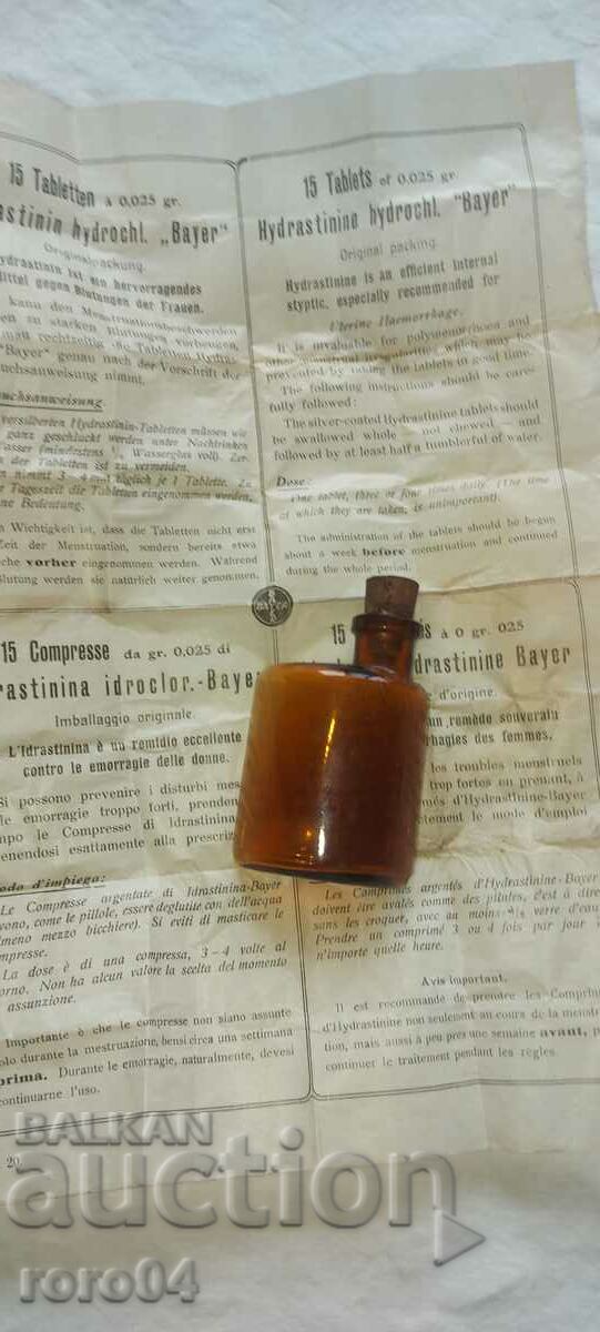 MEDICINE - BOTTLE - BROCHURE - WWI