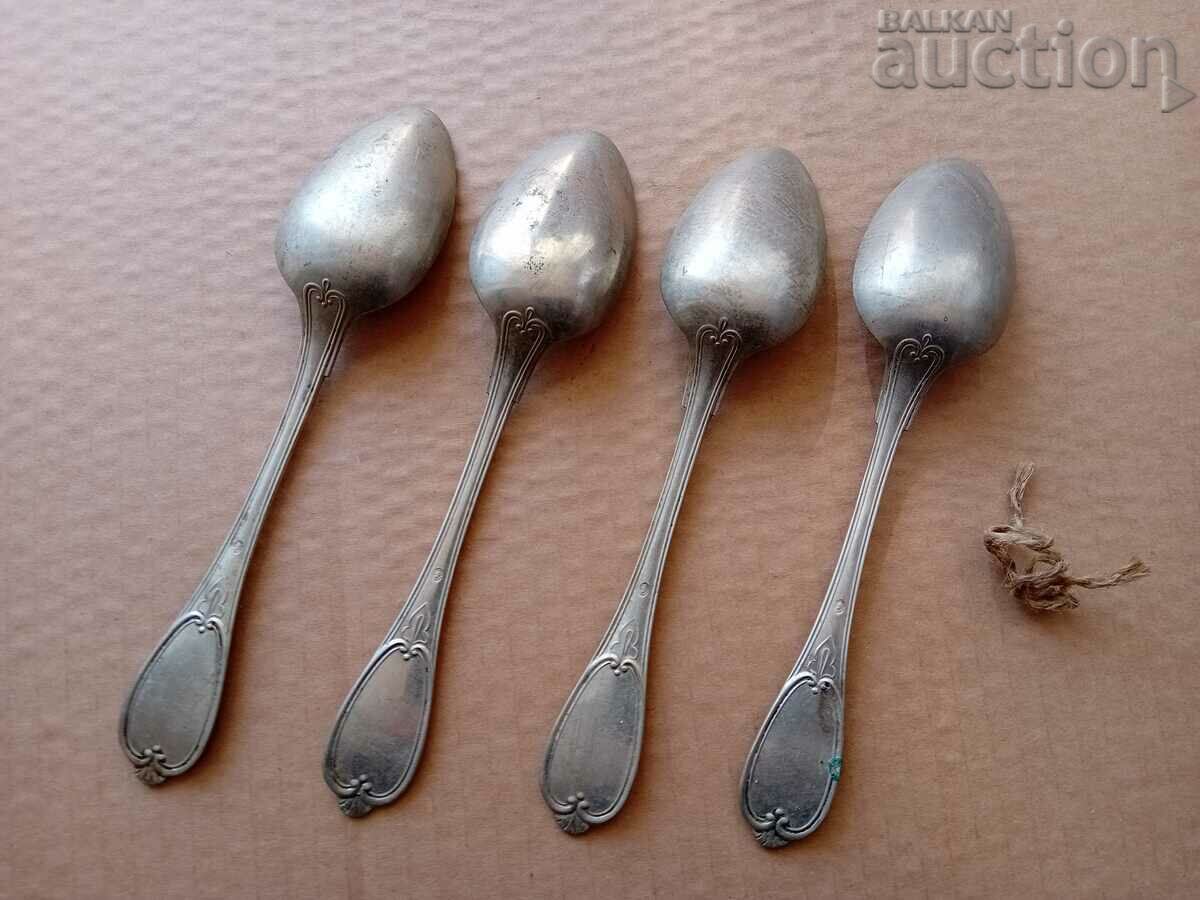 4 spoons BERNDORF Germany Krupp 1928 Alpaca spoon with price 21.00 BGN | € 10.74