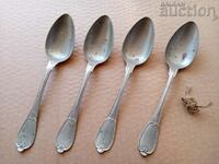 4 spoons BERNDORF Germany Krupp 1928 Alpaca spoon