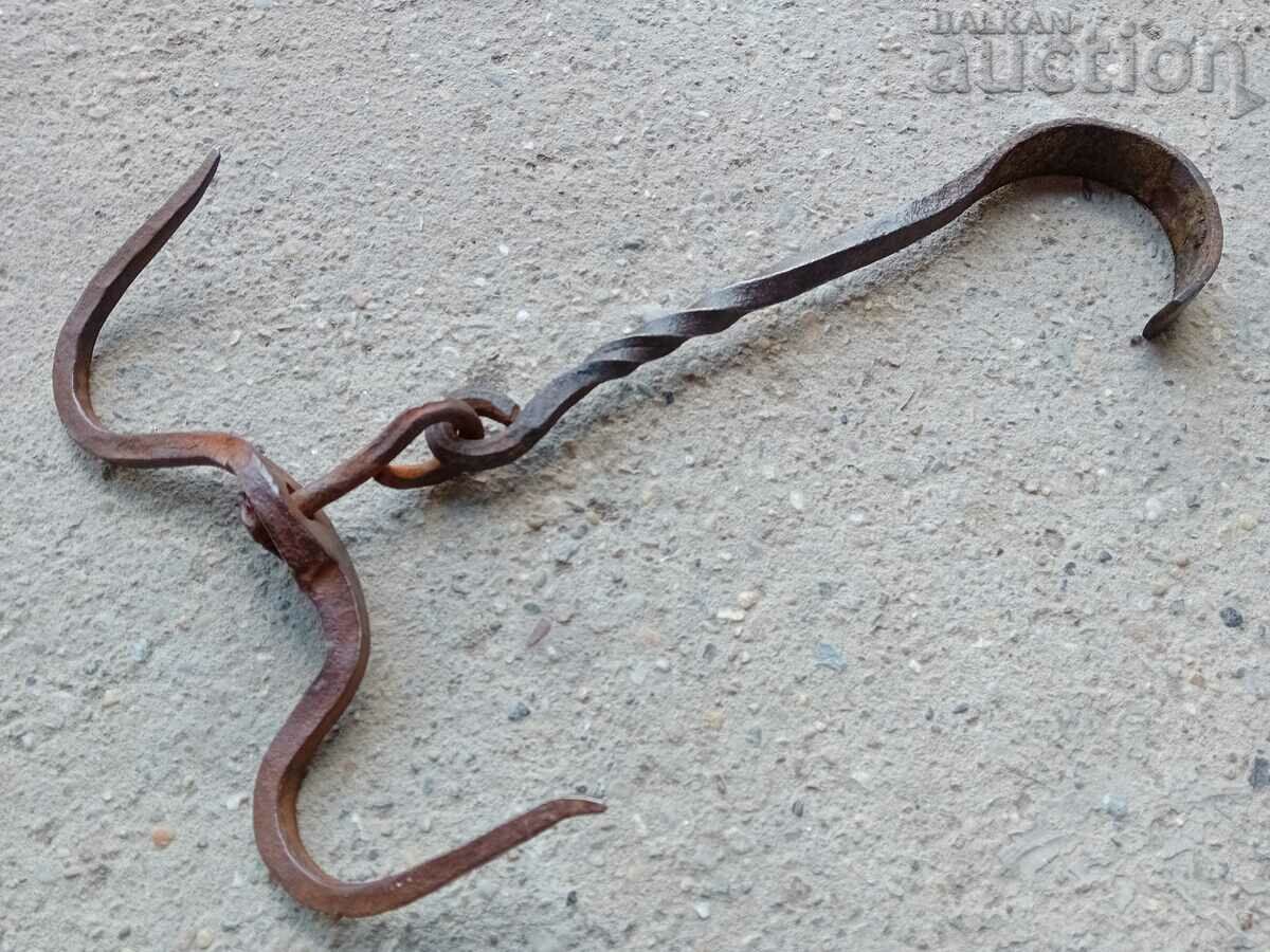 Αντικέ σφυρήλατο χειροποίητο γάντζο με νύχια - 5 Αντικέ σφυρήλατο χειροποίητο γάντζο με νύχια - 5