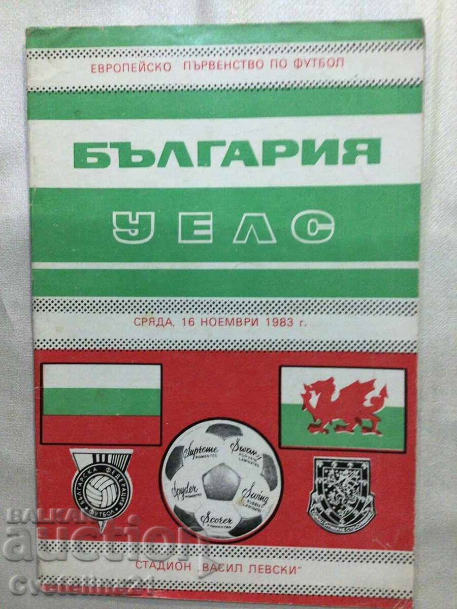Футбол България Уелс 1983