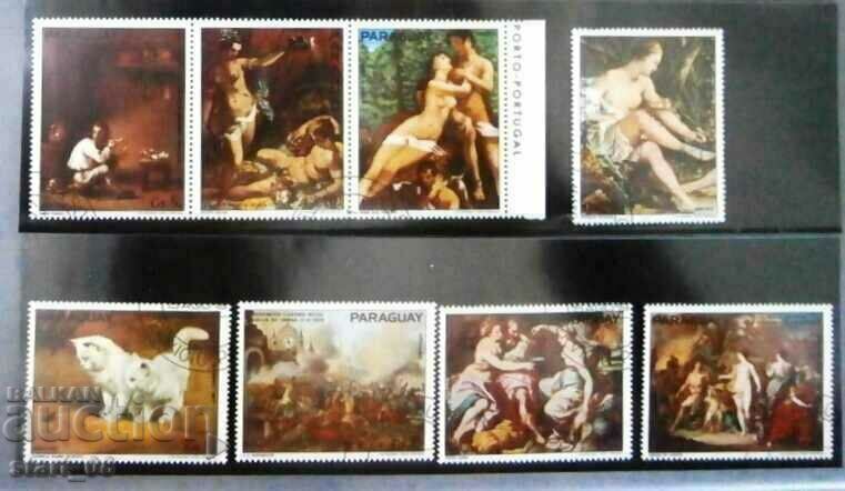 Paraguay art stamp