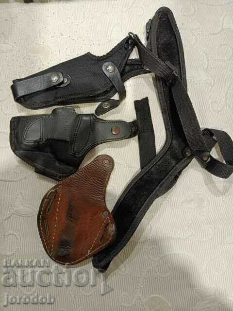 I am selling three pistol holsters, total 30 leva with price 30.00 BGN | € 15.34 I am selling three pistol holsters, total 30 leva with price 30.00 BGN | € 15.34
