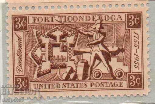 1955. SUA. Bicentenarul Fortului Ticonderoga.