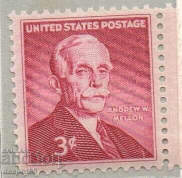 1955. USA. Andrew Mellon's 100th Anniversary.