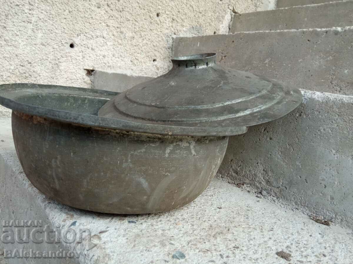 Oala renascentista din cupru cu capac - 5 Oala renascentista din cupru cu capac - 5