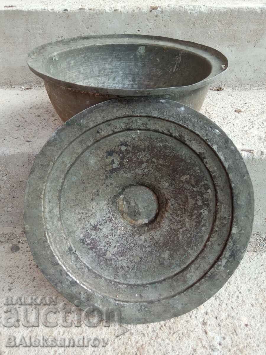 Oala renascentista din cupru cu capac - 6 Oala renascentista din cupru cu capac - 6