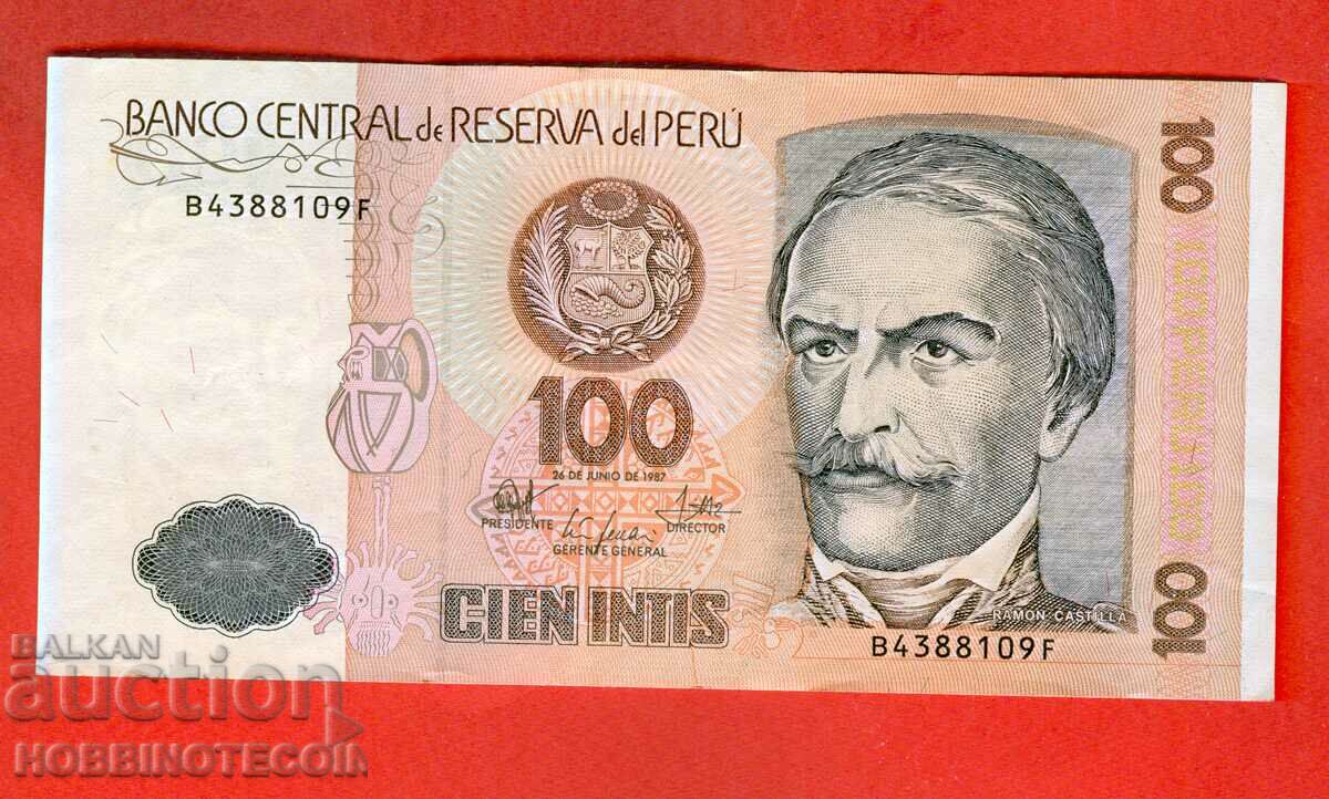 PERU PERU 100 Intis - numărul - numărul 1987 - B