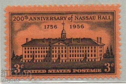 1956. САЩ. 200 год. на Насау Хол, Принстънския университет.