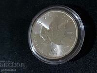 Καναδάς 2024 - 5 δολάρια - Φύλλο σφενδάμου - ασημένιο νόμισμα 1 OZ