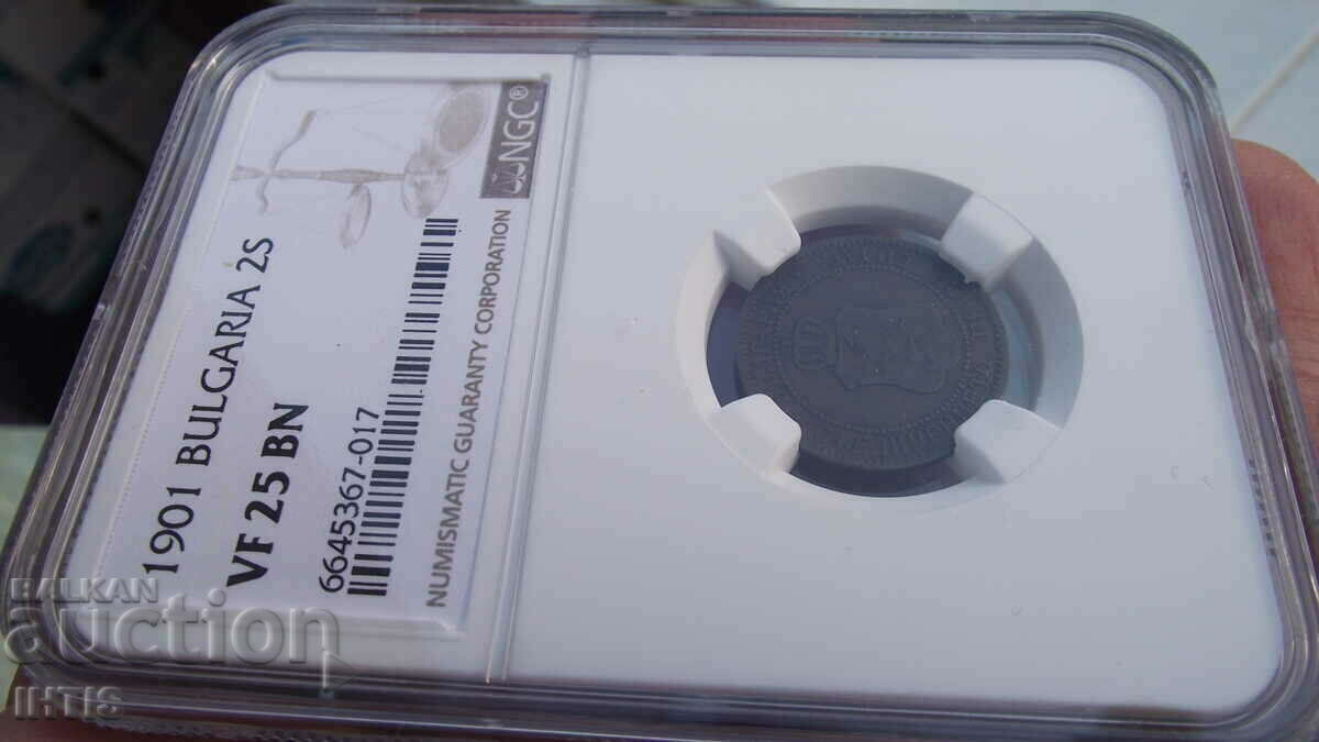 COIN - 2 cents - Two cents 1901 - VF25 - NGC -