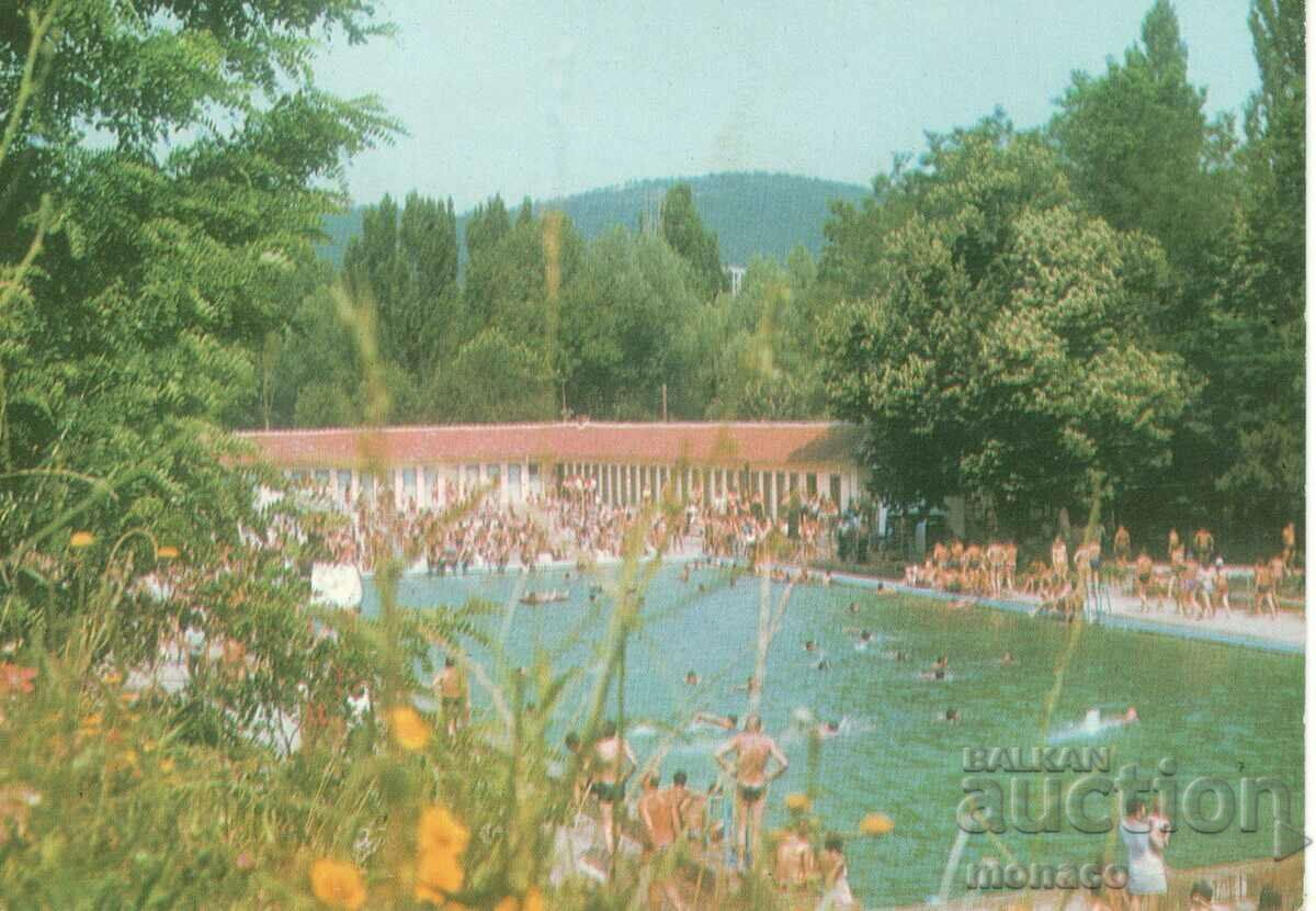 Old postcard - Starozagorski mineral baths, Beach