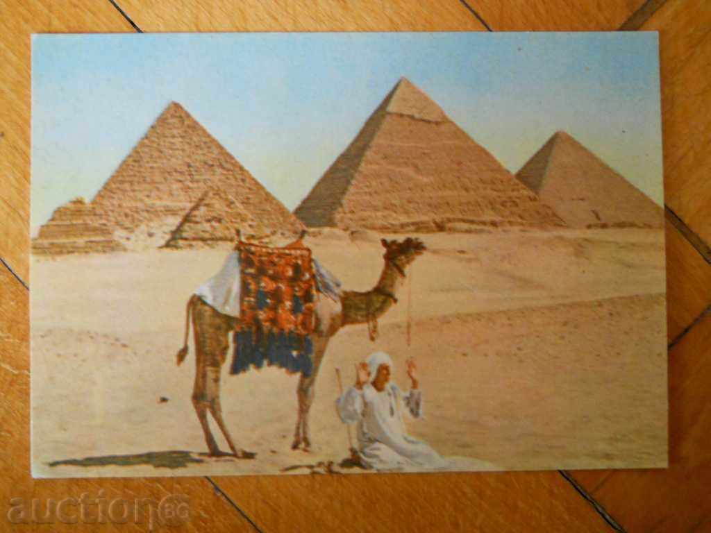 картичка - Египет ( Гиза - пирамидите )