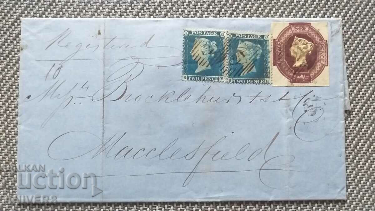 Postal envelope 1854 /travelled/