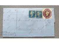 Пощенски плик 1854 г. /пътувал/