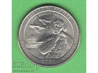 (¯`'•.¸ 25 cents 2021 P USA (Tuskegee Airmen) UNC-