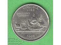 (¯`'•.¸   25 цента 2000 P  САЩ (Virginia)