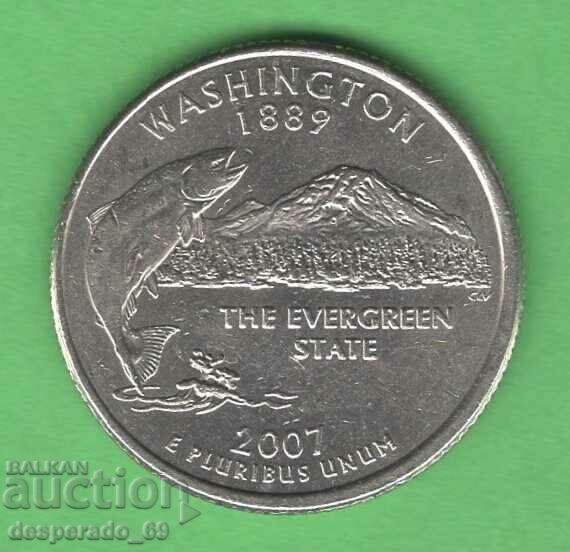 (¯`'•.¸ 25 cents 2007 P USA (Washington) .•'´¯)