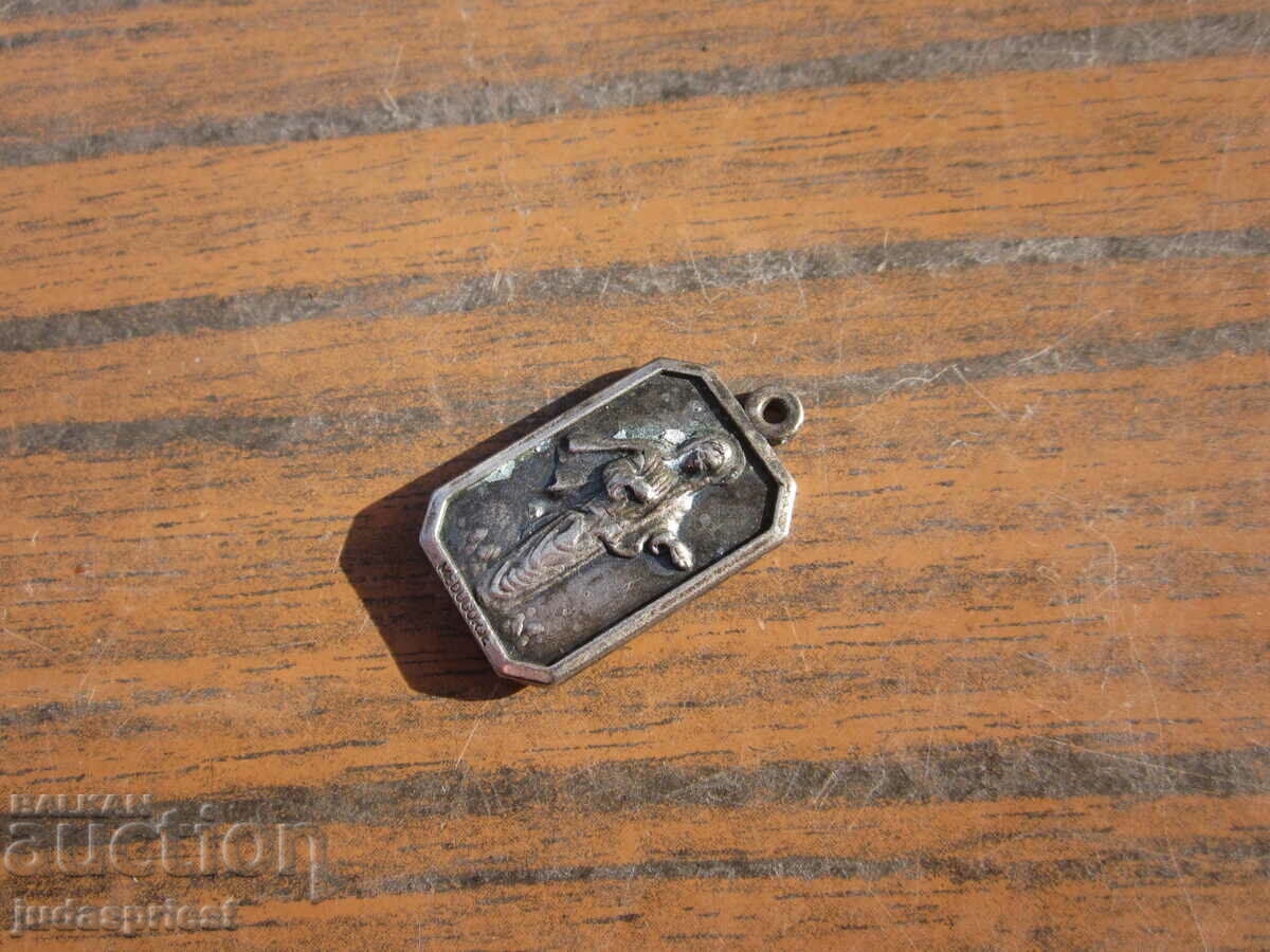 Аукцион старинна сребърна икона иконка Божи Гроб висулка бижу