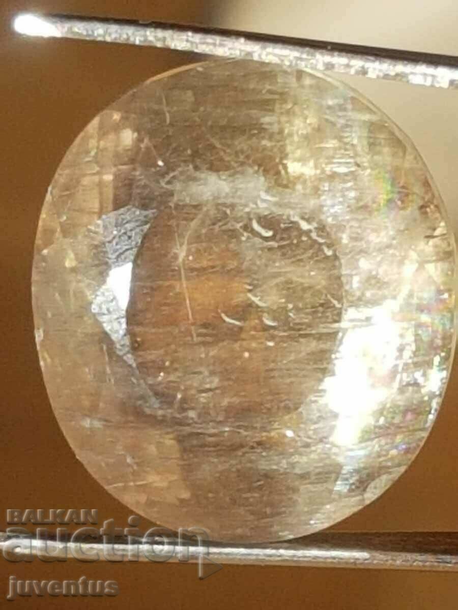 TRANSPARENT SULTANITE WITH CAT'S EYE EFFECT 20ct. CERTIFICATE