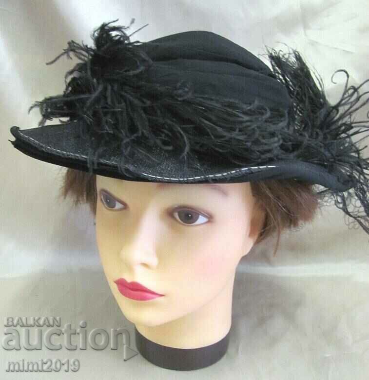 Pălărie de damă anilor 30 cu voal
