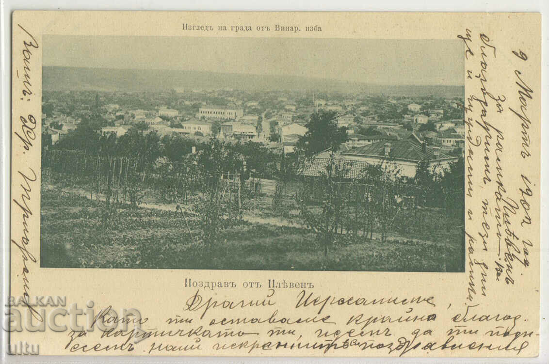 Bulgaria, Greeting from Pleven, Wine Cellar, 1902.