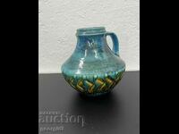 West German ceramic vase with enamel. #5233