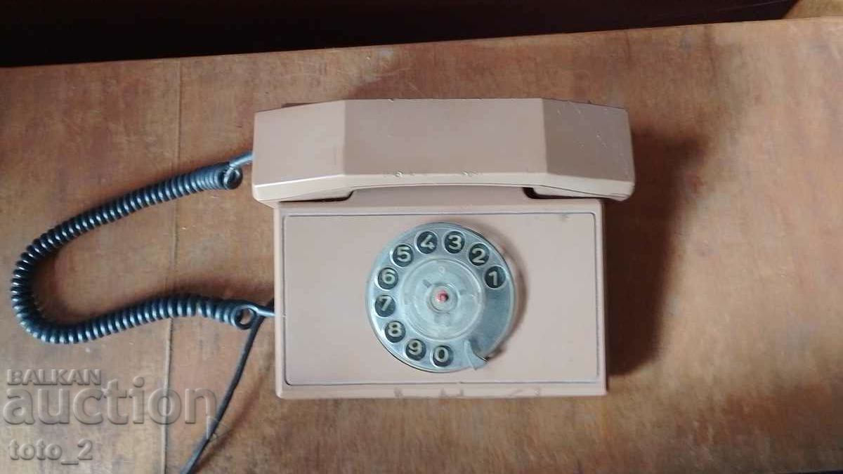 Old analog phone with buttons