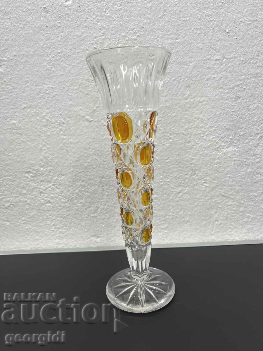 Винтидж стъклена ваза. №5235