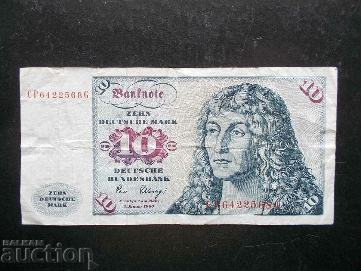 ГЕРМАНИЯ , 10 марки , 1980
