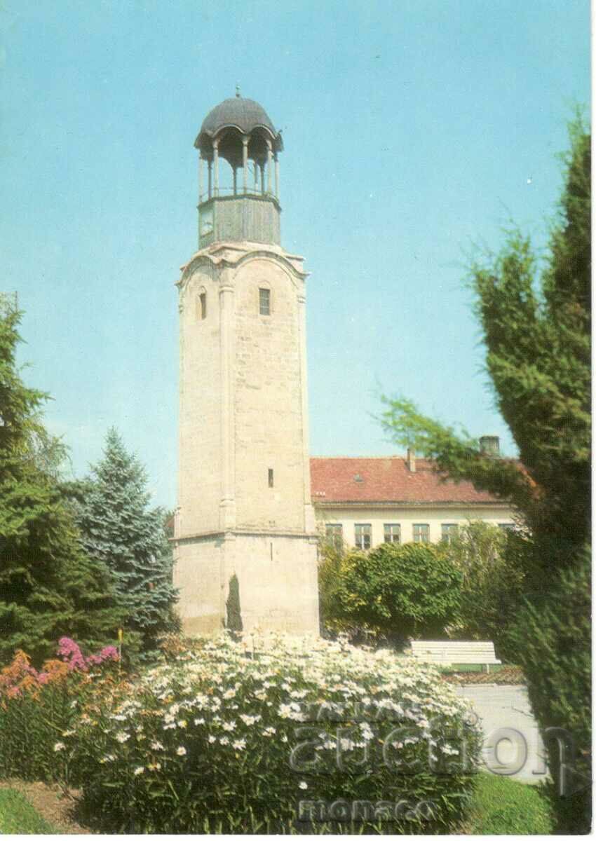 Стара картичка - Разград, Часовниковата кула