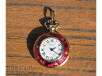 VALGINE παλιό ελβετικό ρολόι τσέπης επιχρυσωμένο με σμάλτο