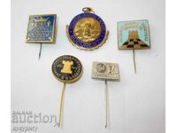 Лот стари значки знаци и медал Шахмат Шах