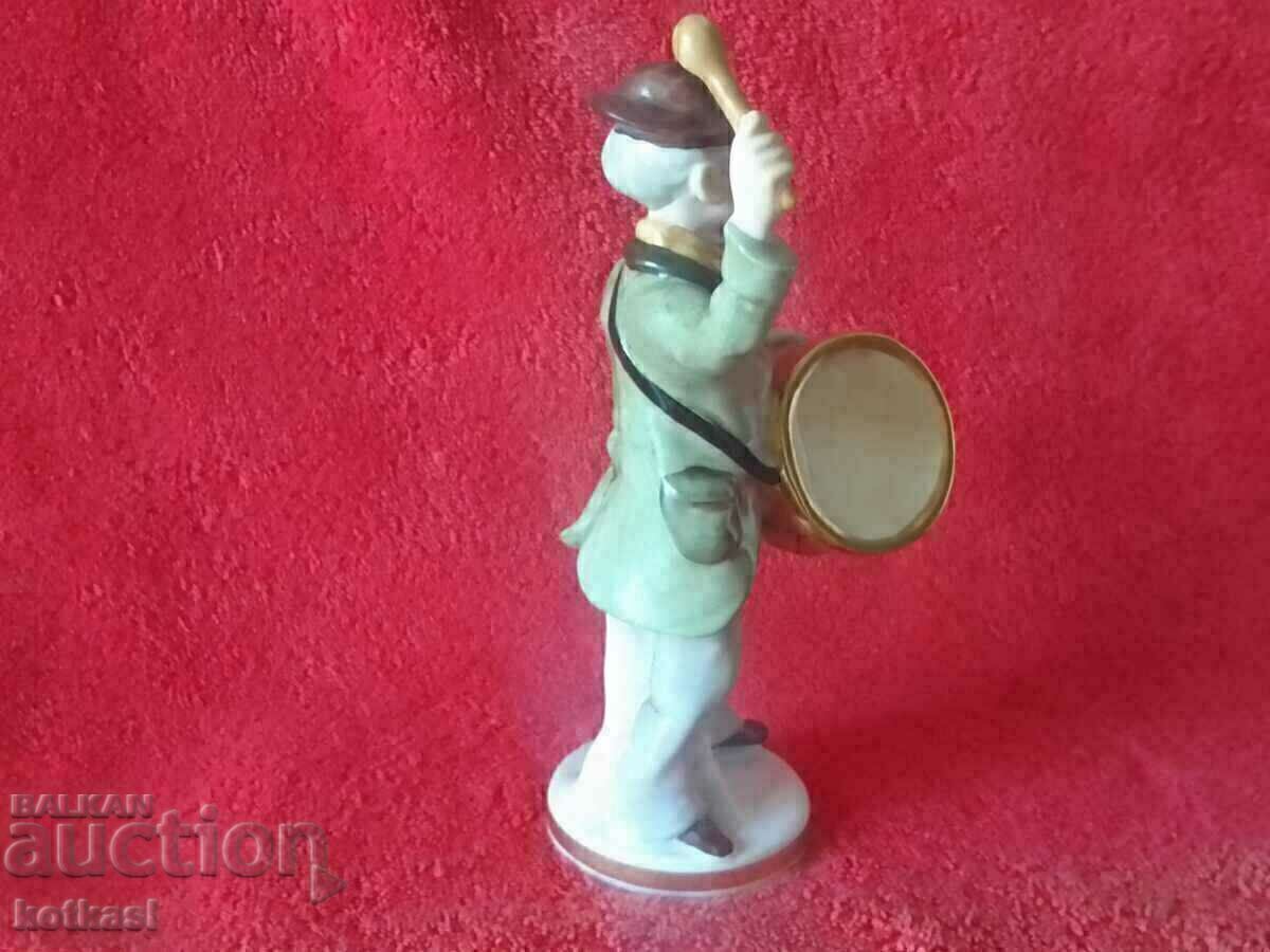 Auction Old porcelain figurine Male Musician Drum marked hand painted Auction Old porcelain figurine Male Musician Drum marked hand painted