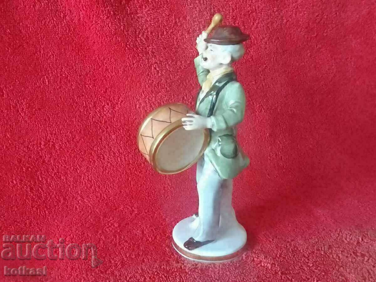 Old porcelain figurine Male Musician Drum marked hand painted - 5 Old porcelain figurine Male Musician Drum marked hand painted - 5