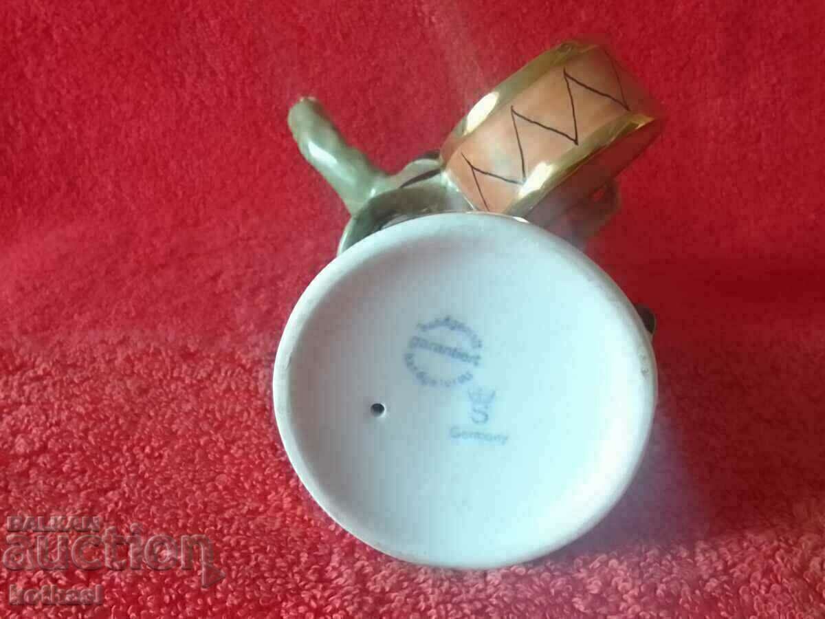 Old porcelain figurine Male Musician Drum marked hand painted - 7 Old porcelain figurine Male Musician Drum marked hand painted - 7