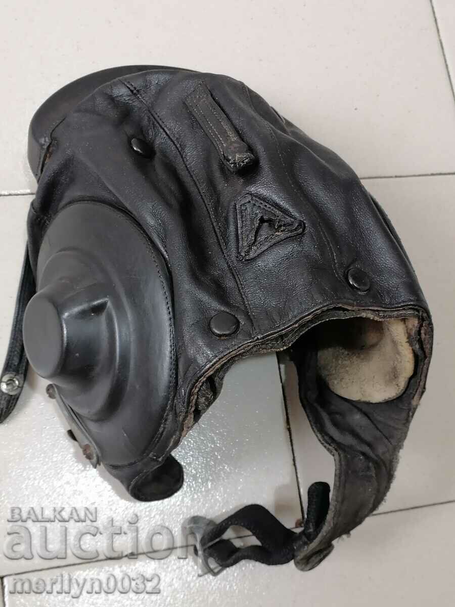 Livrarea Cască din piele a unui pilot de luptă cască cască pălărie aviator