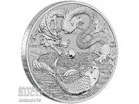 Silver 1 oz Dragon and Fish Koi 2023