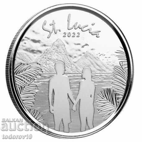 1 oz Сребро Източни Кариби - Св. Лусия 2022