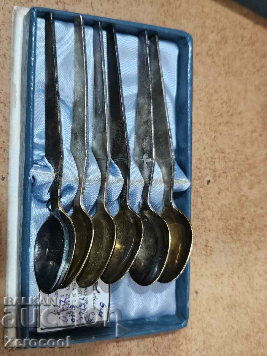 875 silver RUSSIAN teaspoons 6 pcs