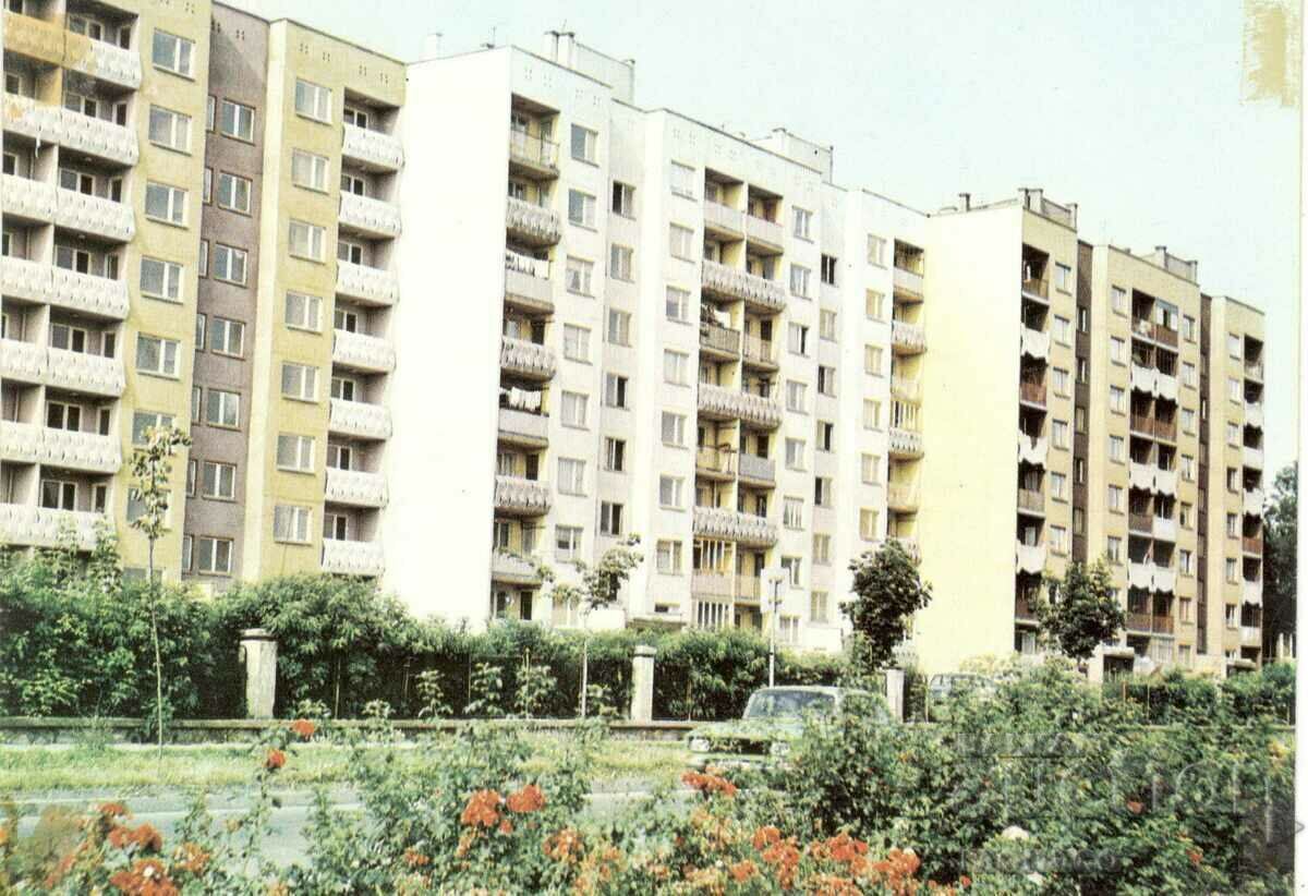 Old postcard - Pazardzhik, residential area East