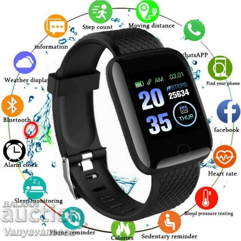 Waterproof smartwatch 116 Plus with large screen and high